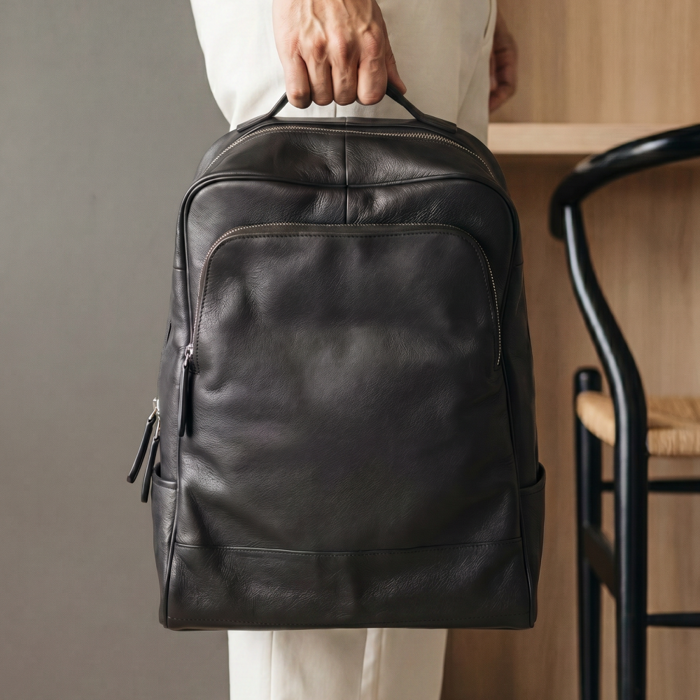 Mochila de Couro Legítimo Masculina Full Grain Premium