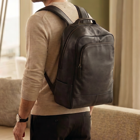 Mochila de Couro Legítimo Masculina Full Grain Premium