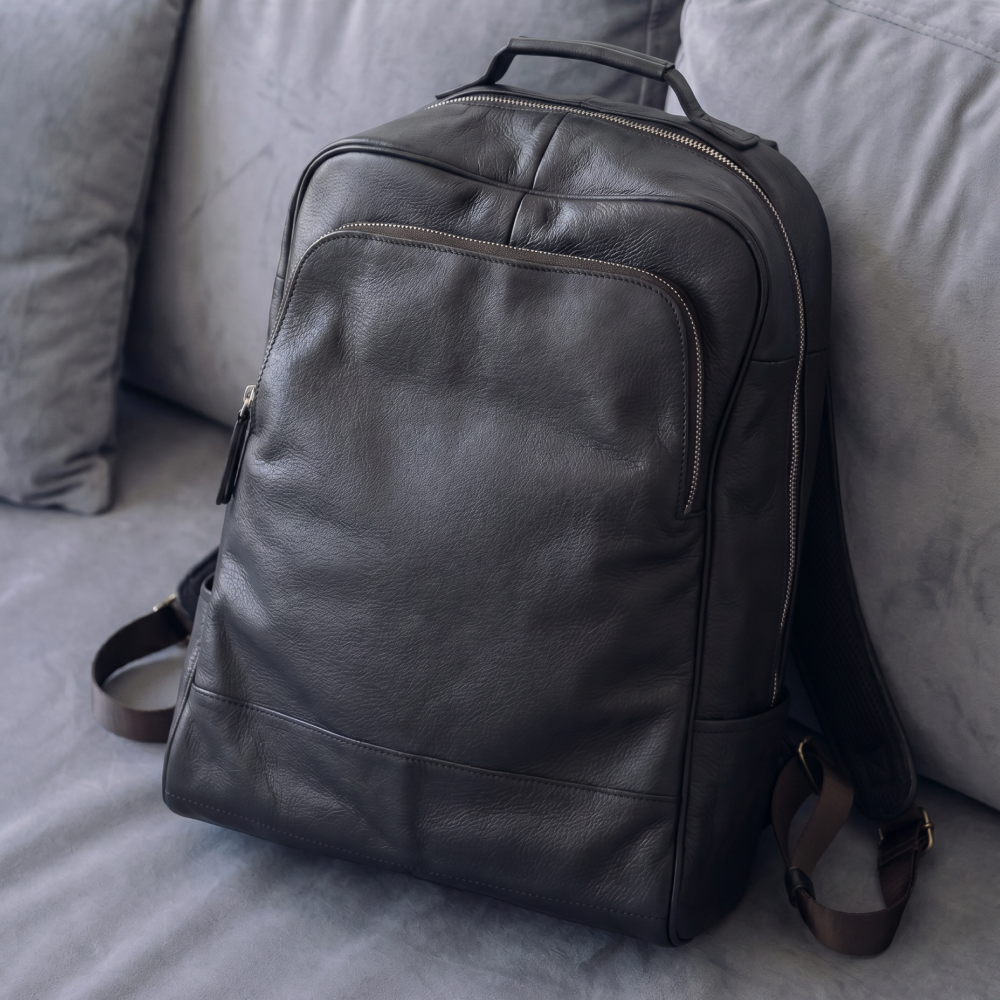 Mochila de Couro Legítimo Masculina Full Grain Premium