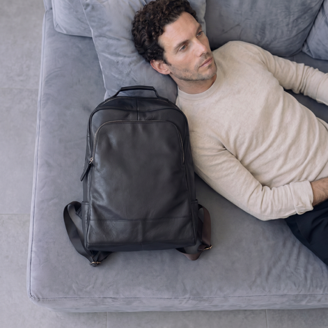 Mochila de Couro Legítimo Masculina Full Grain Premium