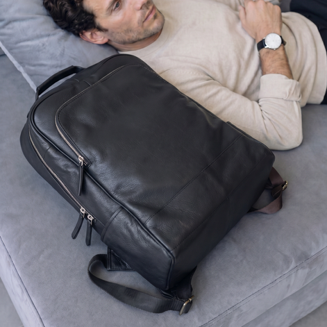 Mochila de Couro Legítimo Masculina Full Grain Premium