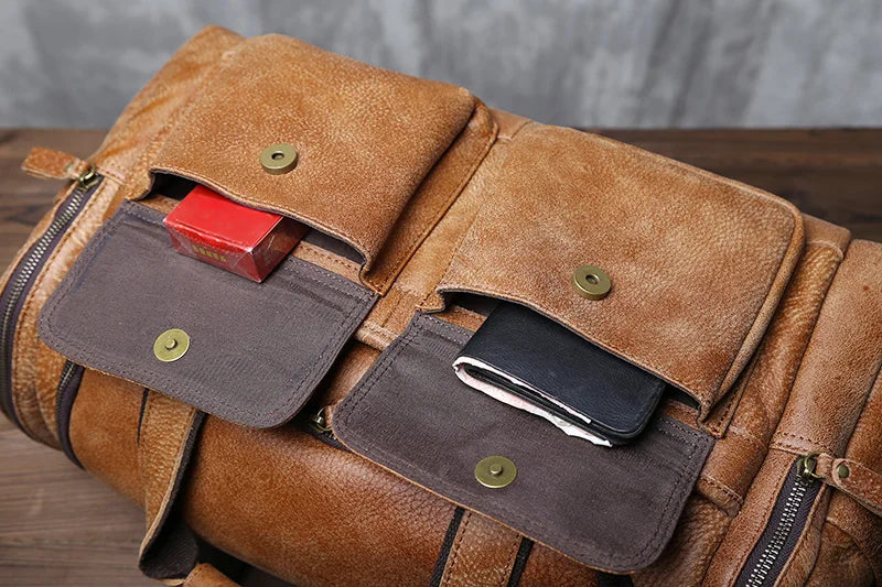 Mala de Viagem de Couro Legítimo Hephaestus