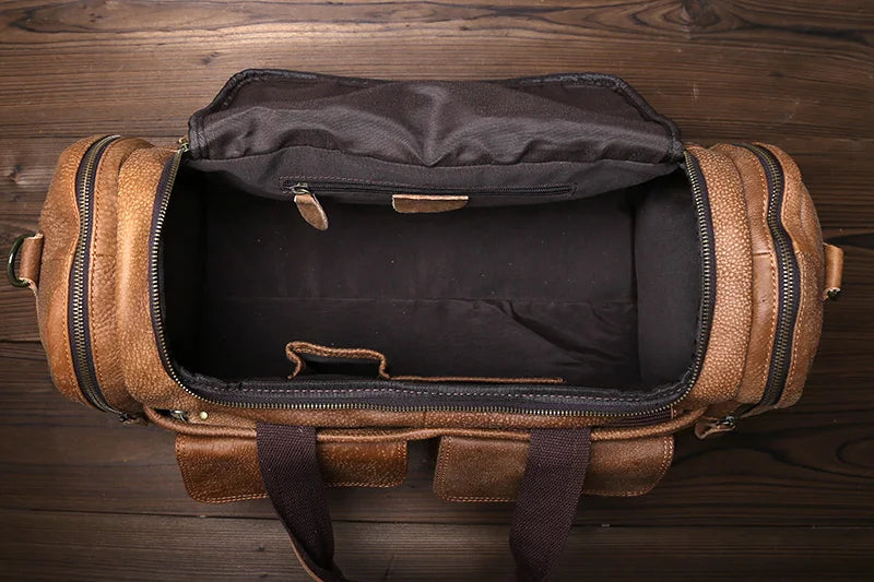 Mala de Viagem de Couro Legítimo Hephaestus