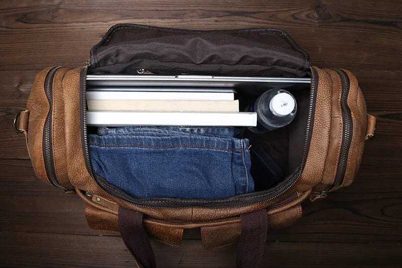 Mala de Viagem de Couro Legítimo Hephaestus