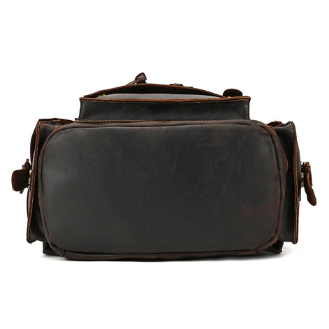 Mochila Executiva em Couro Legítimo Marrom Escuro