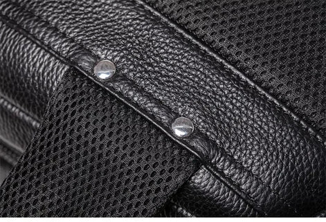 Mochila Executiva de Couro Legítimo Preto Hephaestus