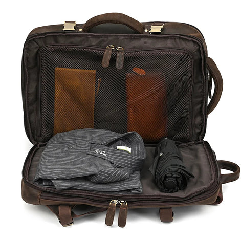 Mochila Executiva de Couro Legítimo Marrom