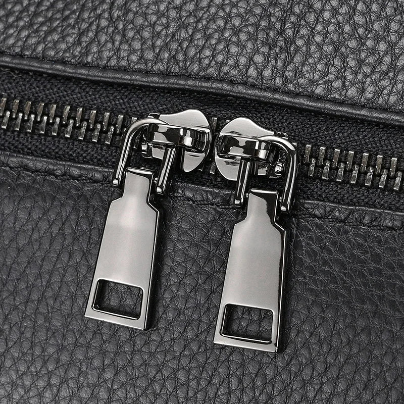 Mala de Viagem de Couro Legítimo Personalizado Preto