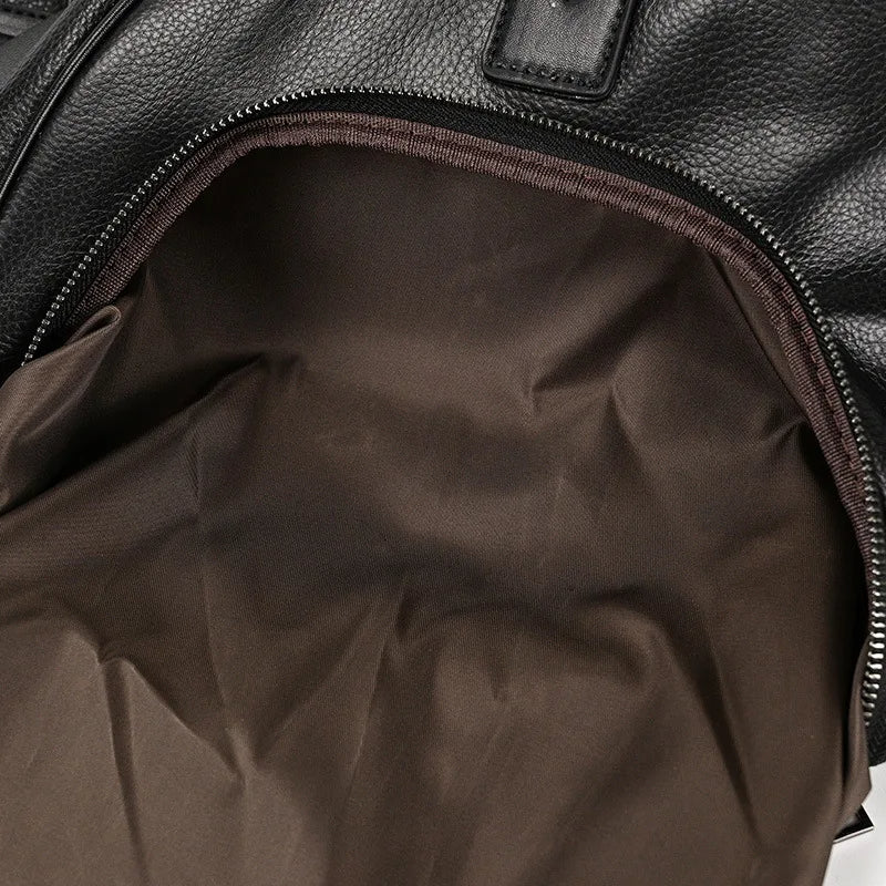 Mala de Viagem de Couro Legítimo Personalizado Marrom Escuro