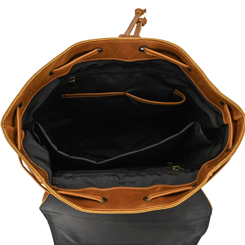 Mochila Executiva em Couro Legítimo Marrom Claro