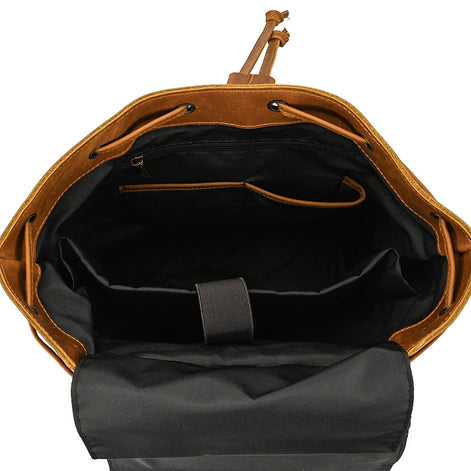 Mochila Executiva em Couro Legítimo Marrom Claro