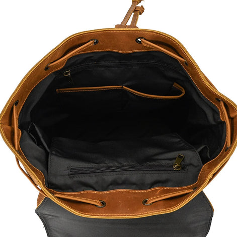 Mochila Executiva em Couro Legítimo Marrom Claro