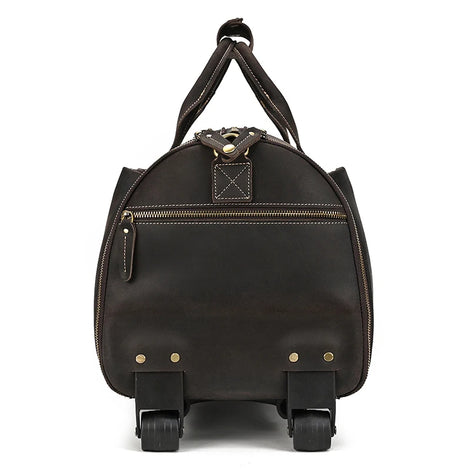 Mala de Viagem de Couro Legítimo Marrom Hephaestus Titan