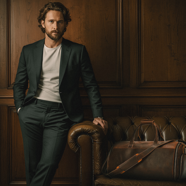 Mala de Viagem de Couro Legítimo Marrom Hephaestus Titan