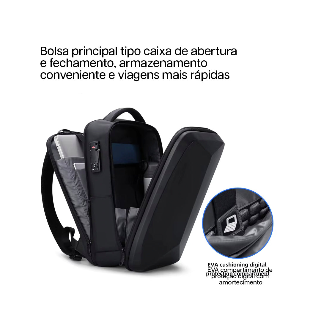 Mochila Antifurto Impermeável Porta USB Expansível 30L