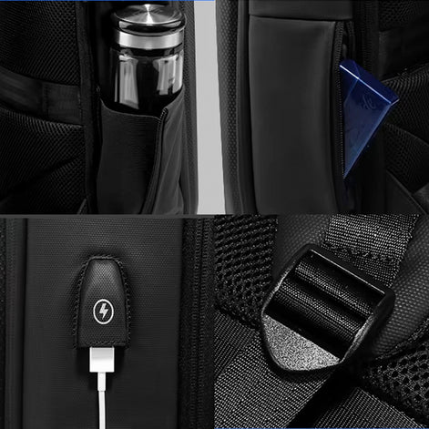 Mochila Antifurto Impermeável Porta USB Expansível 30L