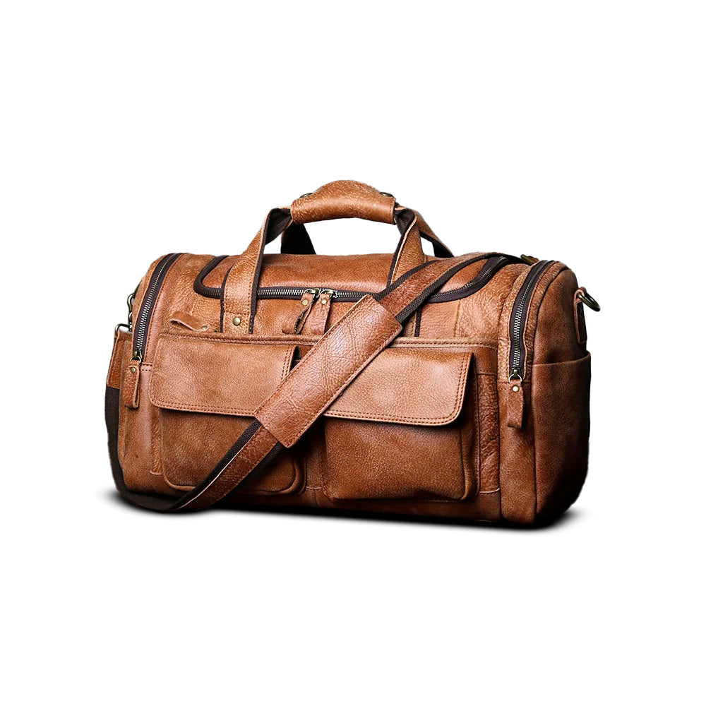 Mala de Viagem de Couro Legítimo Hephaestus