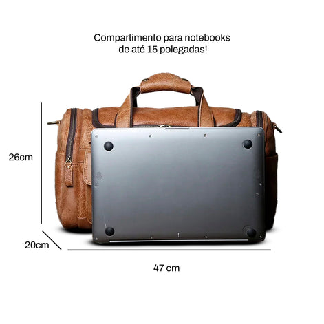 Mala de Viagem de Couro Legítimo Hephaestus