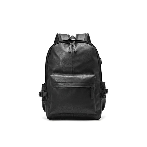 Mochila Executiva Masculina de Couro Preto