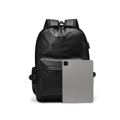 Mochila Executiva Masculina de Couro Preto