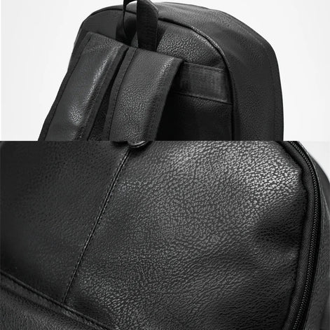 Mochila Executiva Masculina de Couro Preto