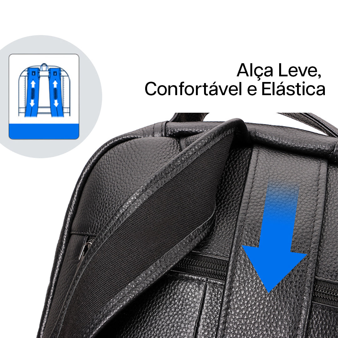 Mochila Executiva de Couro Legítimo Hephaestus