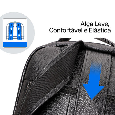 Mochila Executiva de Couro Legítimo Hephaestus