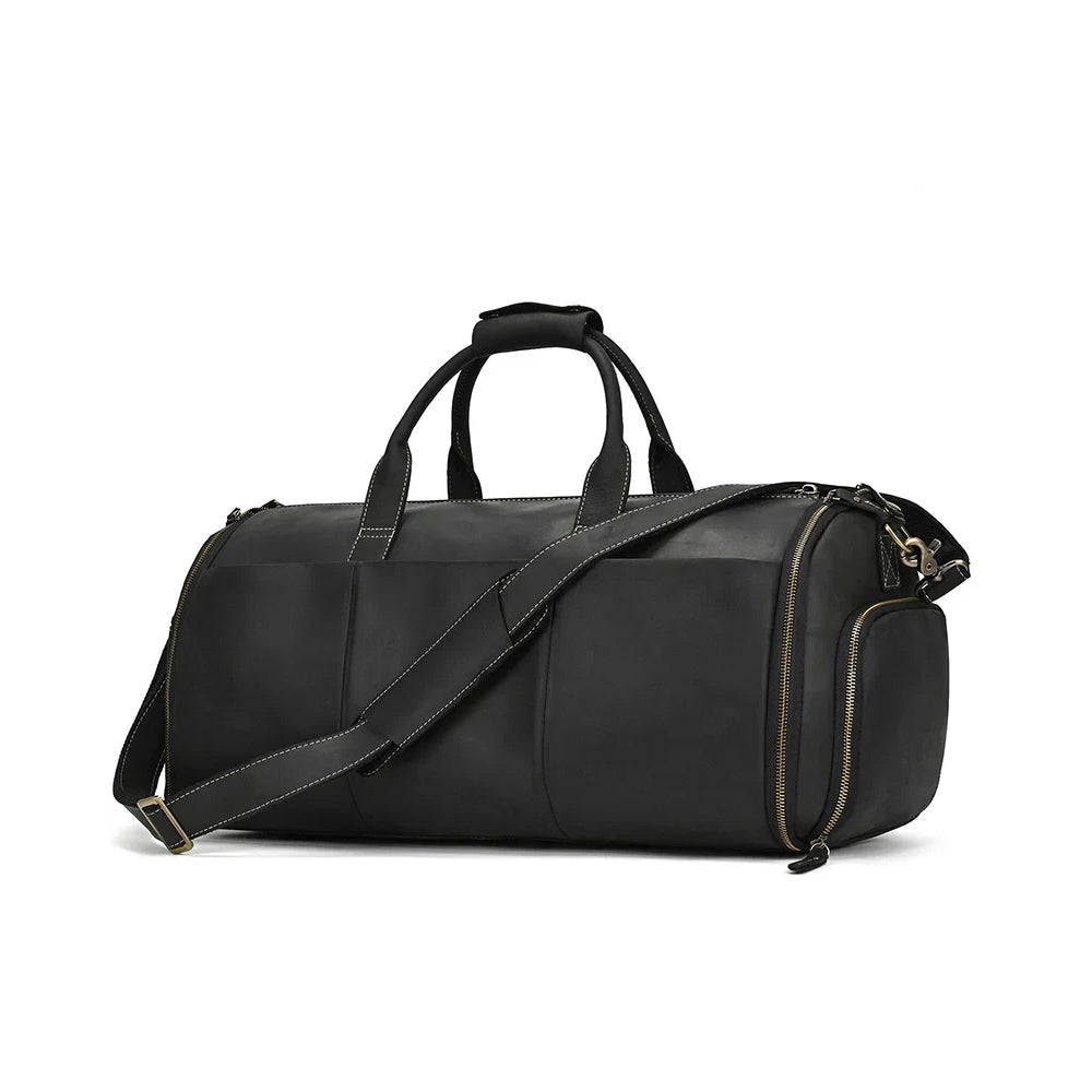 Mala de Viagem de Couro Legítimo Marrom Hephaestus Titan