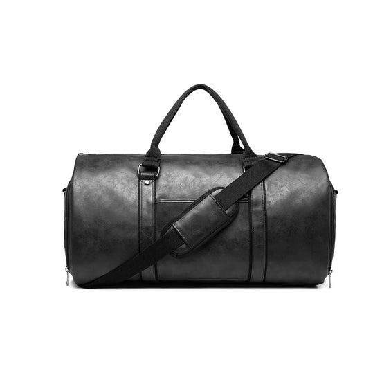 Mala Executiva de Couro Preto 35L Hephaestus