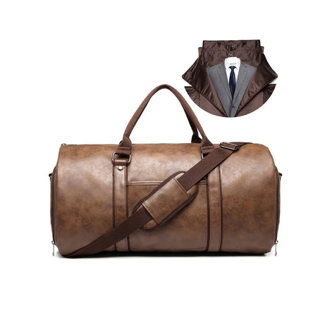 Mala Executiva de Couro Preto 35L Hephaestus