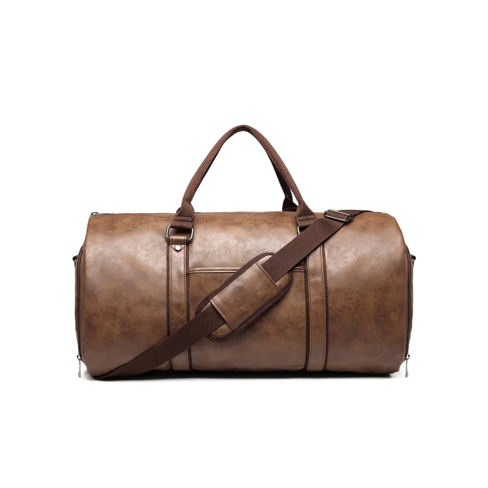 Mala Executiva de Couro Preto 35L Hephaestus