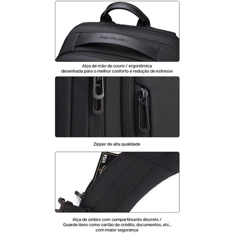 Mochila de Viagem Impermeável Expansível 25L - 33L Fenruien