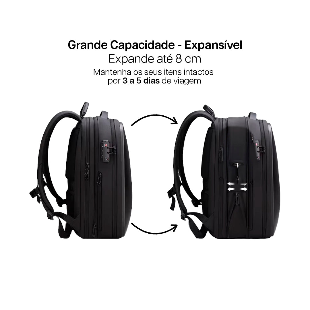 Mochila de Viagem Impermeável Expansível 25L - 33L Fenruien