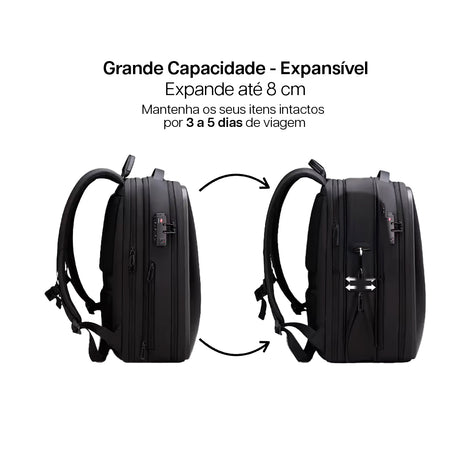 Mochila de Viagem Impermeável Expansível 25L - 33L Fenruien