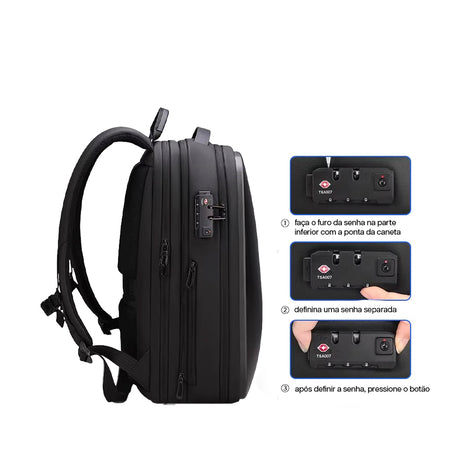 Mochila de Viagem Impermeável Expansível 25L - 33L Fenruien