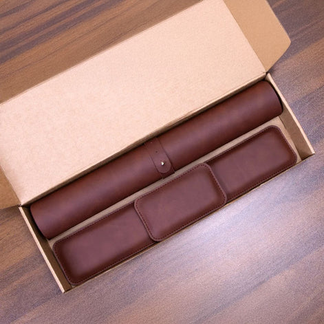 MousePad Executivo em Couro Legítimo com Descanso