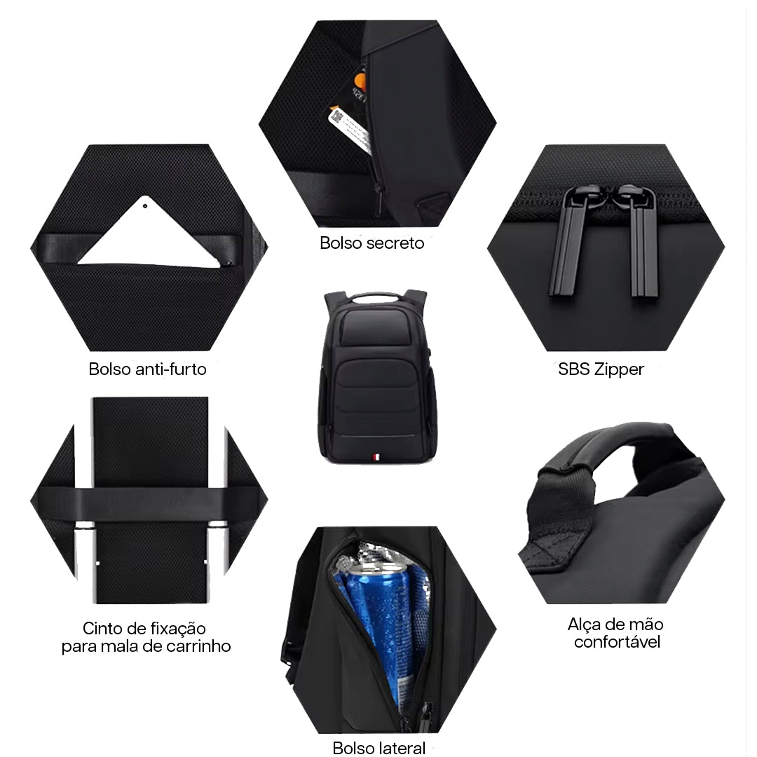 Mochila Casual Expansível 20L - 35L Fenruien