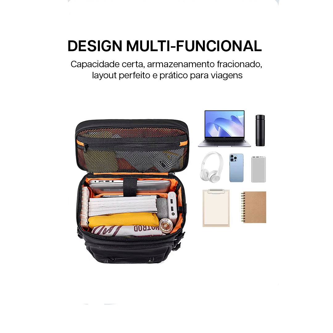 Mochila de Viagem Impermeável Expansível 20L - 35L Fenruien