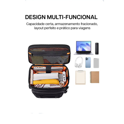 Mochila de Viagem Impermeável Expansível 20L - 35L Fenruien