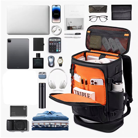 Mochila de Viagem Impermeável Expansível 20L - 35L Fenruien