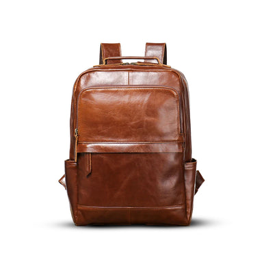 Mochila Executiva em Couro Legítimo Compacta Marrom