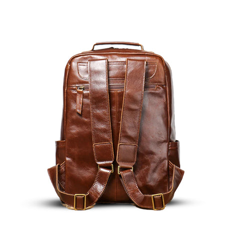 Mochila Executiva em Couro Legítimo Compacta Marrom