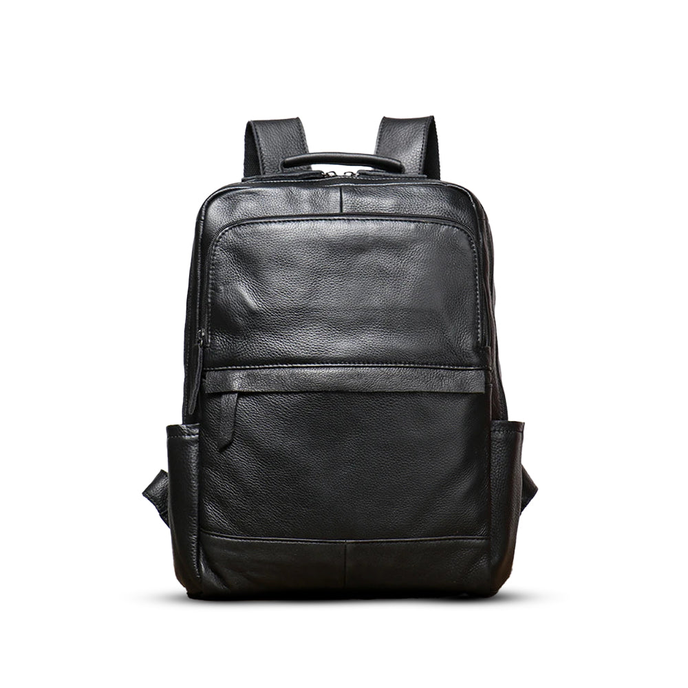 Mochila Executiva em Couro Legítimo Compacta Preto