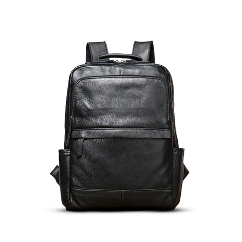 Mochila Executiva em Couro Legítimo Compacta Preto