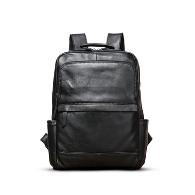 Mochila Executiva em Couro Legítimo Compacta Preto