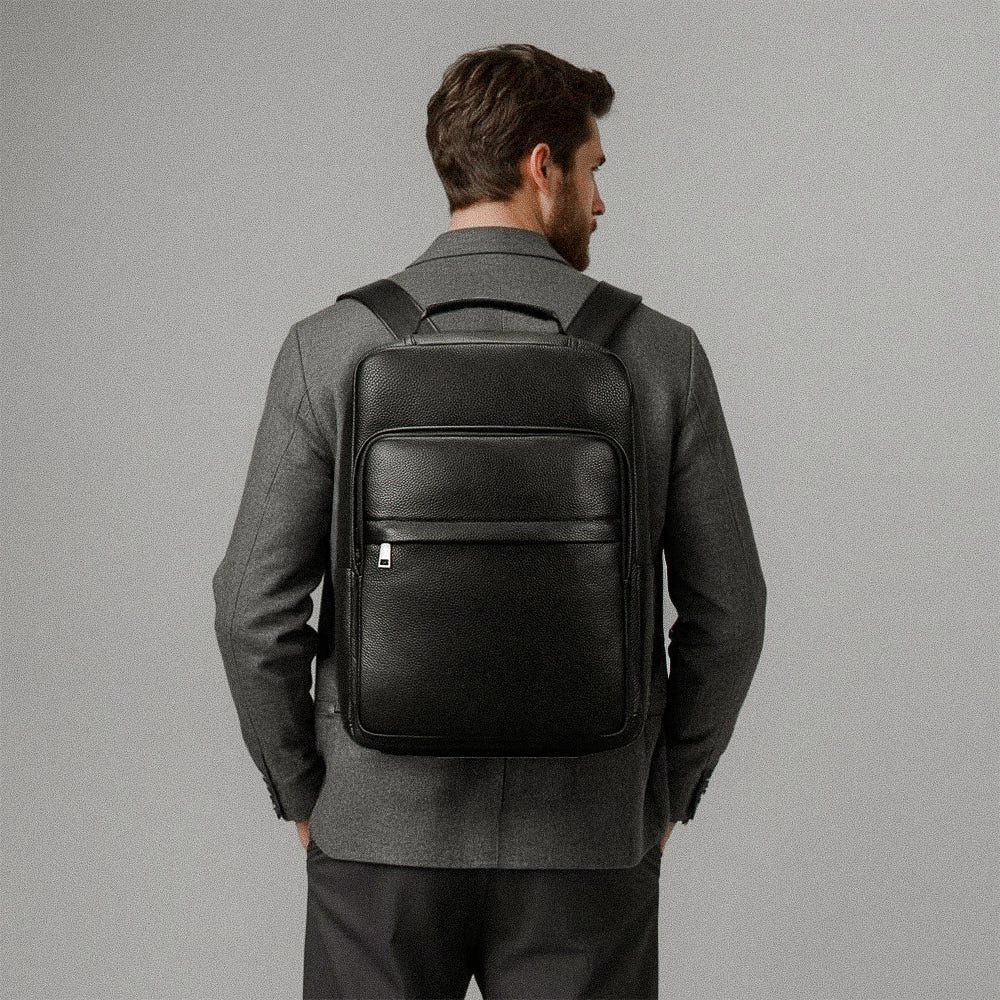 Mochila Executiva de Couro Legítimo para Notebook 15.6 Hephaestus