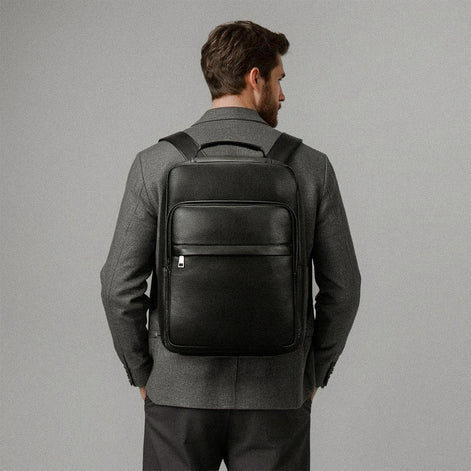 Mochila Executiva de Couro Legítimo para Notebook 15.6 Hephaestus