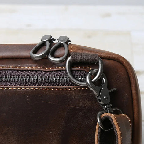 Shoulder Bag Executiva Masculina Couro Legítimo Hephaestus