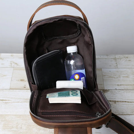 Shoulder Bag Executiva Masculina Couro Legítimo Hephaestus