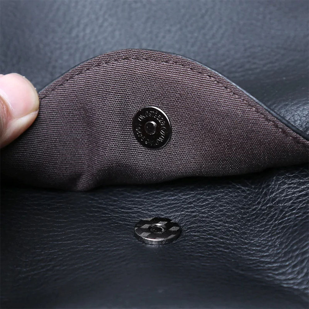 Bolsa de Ombro Masculina Couro Legítimo Preto